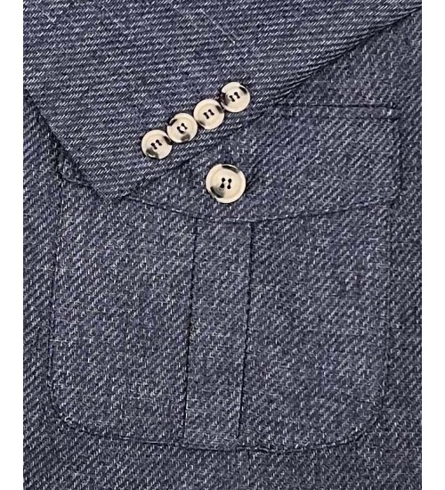 SUIT SARTORIA LINEN NAVY BLUE JACKET 4409