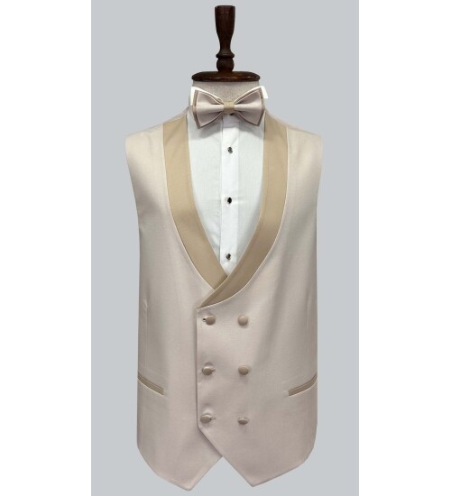 SUIT SARTORIA BEJ BÜYÜK BEDEN ÇIKMA YAKA DAMATLIK 5539