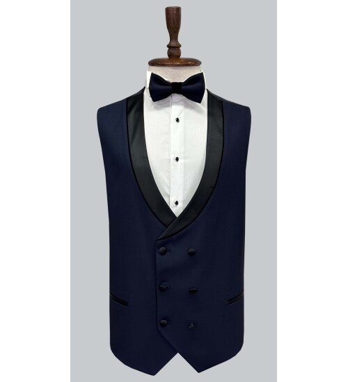 SUIT SARTORIA LACİVERT BÜYÜK BEDEN ÇIKMA YAKA DAMATLIK 5539