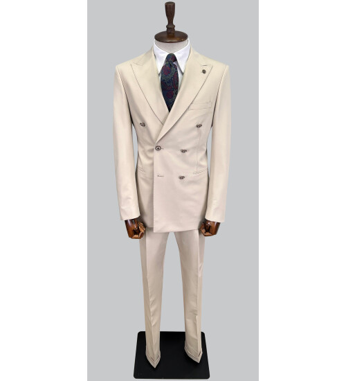 SUIT SARTORIA BEIGE DOUBLE BREASTED SUIT 2826