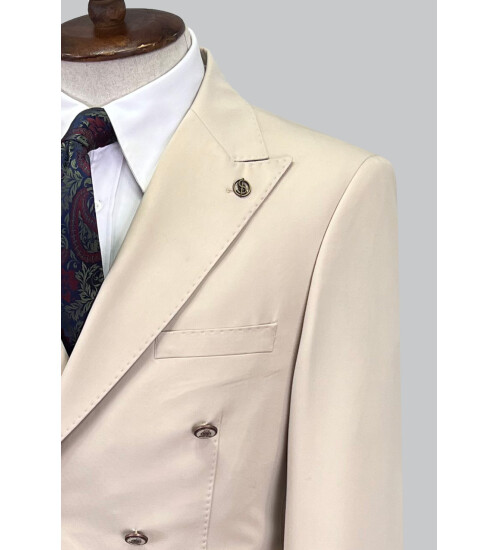 SUIT SARTORIA BEIGE DOUBLE BREASTED SUIT 2826