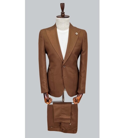 SUIT SARTORIA KAHVERENGİ KETEN TAKIM ELBİSE 2830