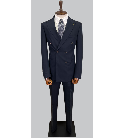 SUIT SARTORIA NAVY BLUE DOUBLE BREASTED SUIT 2826