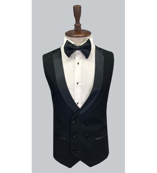 SUIT SARTORIA SİYAH ŞAL YAKA DAMATLIK 5629
