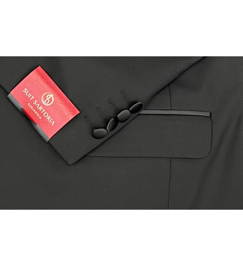 SUIT SARTORIA SİYAH ŞAL YAKA DAMATLIK 5629
