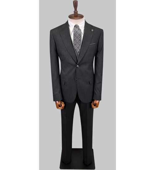 SUIT SARTORIA KOYU GRİ ÇİFT YÖNLÜ YELEKLİ TAKIM ELBİSE 2810