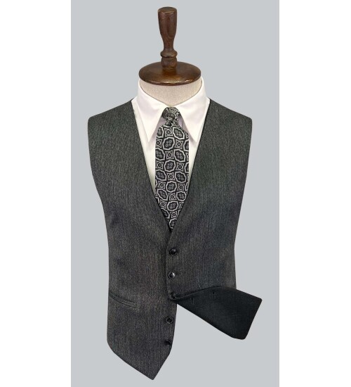 SUIT SARTORIA KOYU GRİ ÇİFT YÖNLÜ YELEKLİ TAKIM ELBİSE 2810