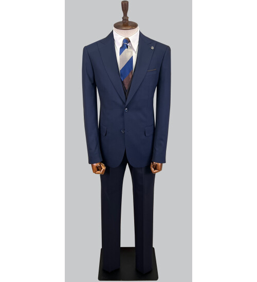 SUIT SARTORIA LACİVERT ÇİFT YÖNLÜ YELEKLİ TAKIM ELBİSE 2810