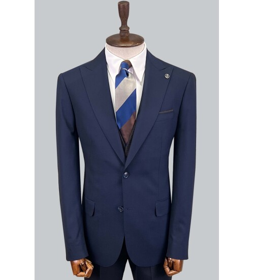 SUIT SARTORIA LACİVERT ÇİFT YÖNLÜ YELEKLİ TAKIM ELBİSE 2810