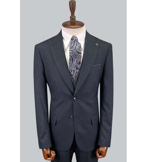 SUIT SARTORIA LACİVERT ÇİFT YÖNLÜ YELEKLİ TAKIM ELBİSE 2810