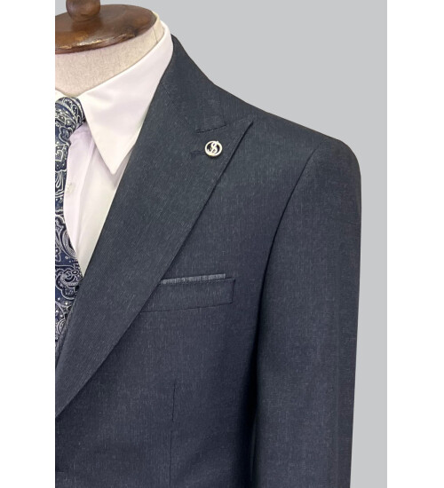 SUIT SARTORIA LACİVERT ÇİFT YÖNLÜ YELEKLİ TAKIM ELBİSE 2810