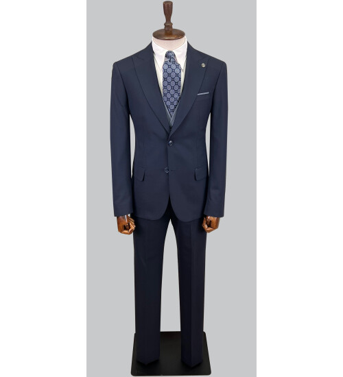 SUIT SARTORIA LACİVERT ÇİFT YÖNLÜ YELEKLİ TAKIM ELBİSE 2810