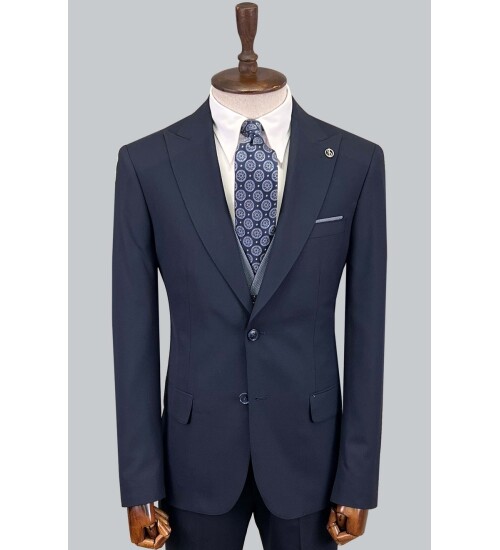 SUIT SARTORIA LACİVERT ÇİFT YÖNLÜ YELEKLİ TAKIM ELBİSE 2810