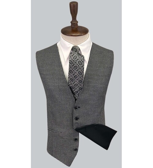 SUIT SARTORIA SİYAH ÇİFT YÖNLÜ YELEKLİ TAKIM ELBİSE 2810