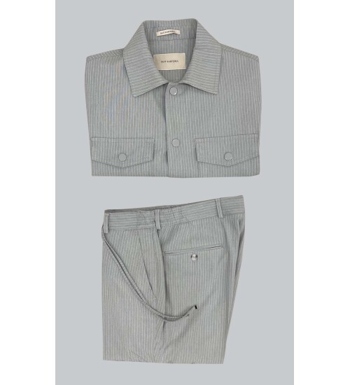 SUIT SARTORIA GRİ ÇİZGİLİ SPOR TAKIM ELBİSE 2787