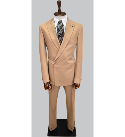 SUIT SARTORIA LIGHT BROWN DOUBLE BREASTED SUIT 2774