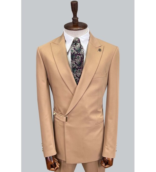 SUIT SARTORIA LIGHT BROWN DOUBLE BREASTED SUIT 2774