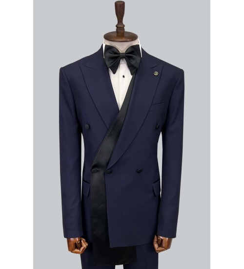 SUIT SARTORIA LACİVERT KRUVAZE DAMATLIK 5620