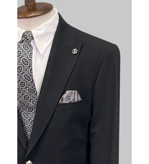 SUIT SARTORIA BLACK SUIT 2801