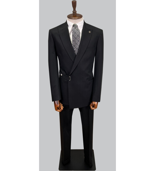 SUIT SARTORIA BLACK DOUBLE BREASTED SUIT 2774