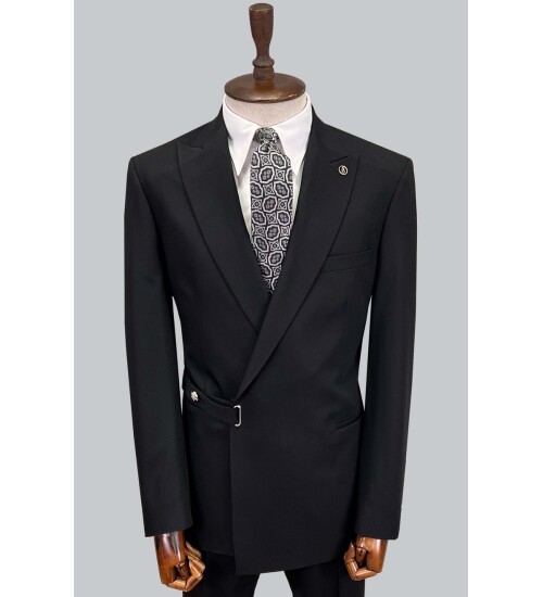 SUIT SARTORIA BLACK DOUBLE BREASTED SUIT 2774