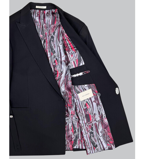 SUIT SARTORIA BLACK DOUBLE BREASTED SUIT 2774
