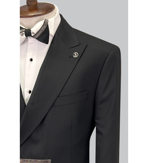 SUIT SARTORIA BLACK TUXEDO 5621