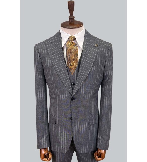 SUIT SARTORIA ÇİZGİLİ GRİ TAKIM ELBİSE 2760