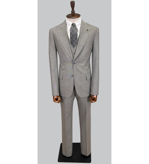 SUIT SARTORIA ÇİZGİLİ GRİ TAKIM ELBİSE 2760