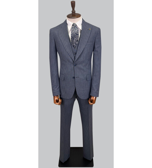 SUIT SARTORIA ÇİZGİLİ MAVİ TAKIM ELBİSE 2760