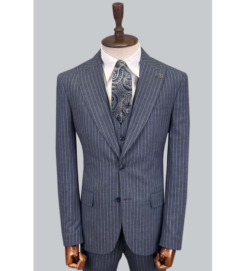 SUIT SARTORIA ÇİZGİLİ MAVİ TAKIM ELBİSE 2760