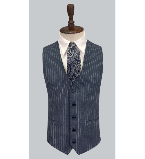 SUIT SARTORIA ÇİZGİLİ MAVİ TAKIM ELBİSE 2760