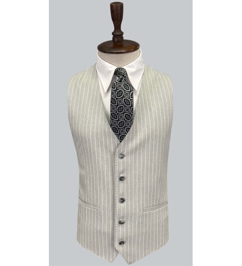 SUIT SARTORIA ÇİZGİLİ AÇIK GRİ TAKIM ELBİSE 2760