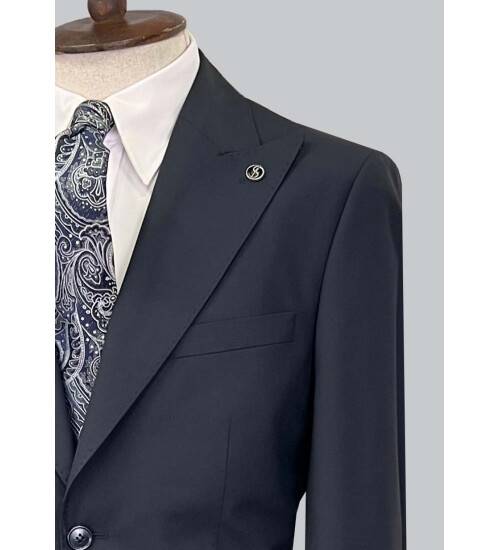 SUIT SARTORIA NAVY BLUE WOOL SUIT 2620