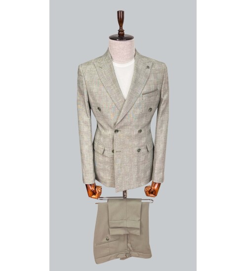 SUIT SARTORIA HAKİ KETEN TAKIM ELBİSE 2617