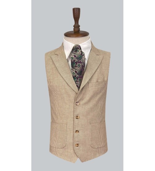 SUIT SARTORIA AÇIK KAHVERENGİ KETEN TAKIM ELBİSE 2675