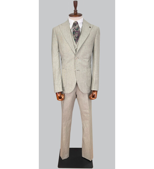 SUIT SARTORIA YEŞİL KETEN TAKIM ELBİSE 2675