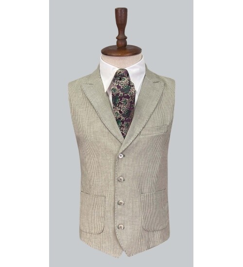SUIT SARTORIA YEŞİL KETEN TAKIM ELBİSE 2675