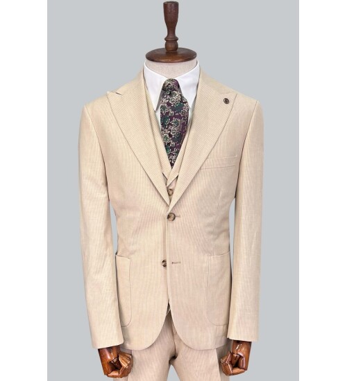 SUIT SARTORIA BEJ KETEN TAKIM ELBİSE 2675