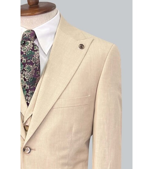 SUIT SARTORIA BEJ KETEN TAKIM ELBİSE 2675