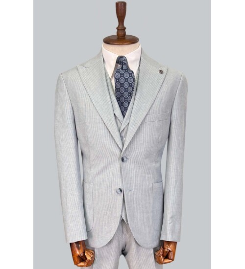 SUIT SARTORIA AÇIK MAVİ KETEN TAKIM ELBİSE  2675