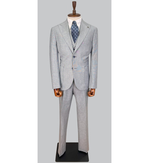 SUIT SARTORIA MAVİ KETEN TAKIM ELBİSE 2675