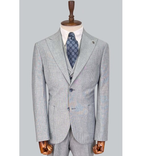 SUIT SARTORIA MAVİ KETEN TAKIM ELBİSE 2675