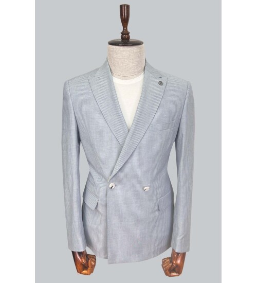 SUIT SARTORIA BLUE LINEN JACKET 4453
