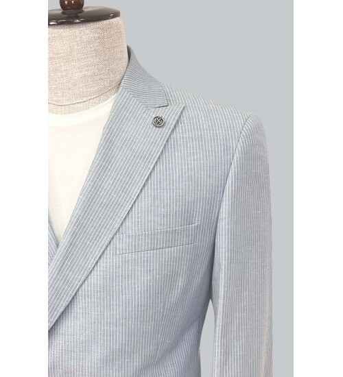 SUIT SARTORIA BLUE LINEN JACKET 4453