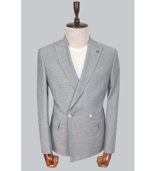 SUIT SARTORIA BLUE LINEN JACKET 4453