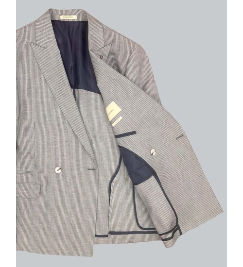 SUIT SARTORIA BLUE LINEN JACKET 4453