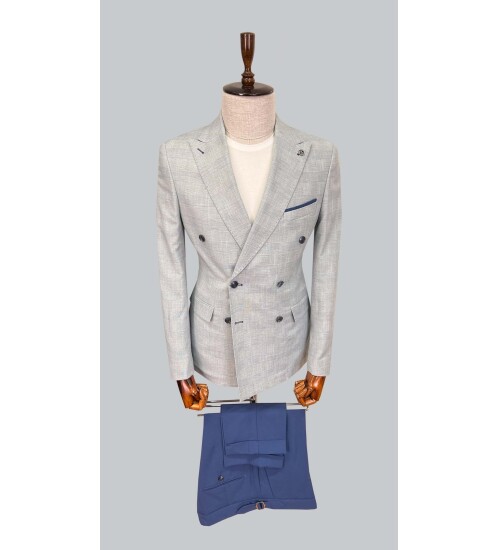 SUIT SARTORIA AÇIK MAVİ KETEN TAKIM ELBİSE 2617