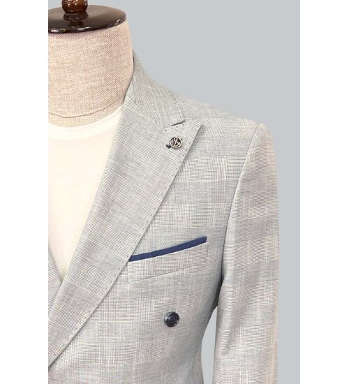 SUIT SARTORIA AÇIK MAVİ KETEN TAKIM ELBİSE 2617
