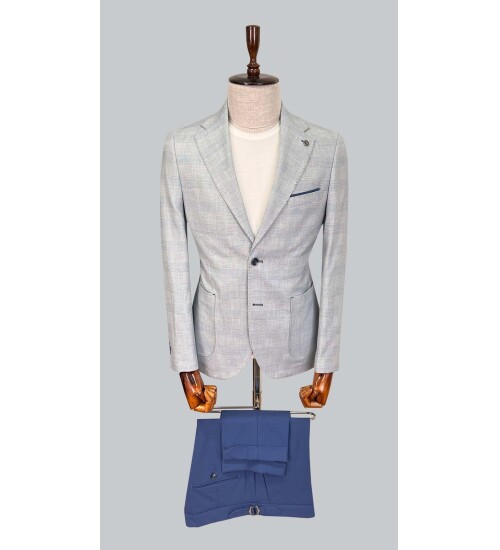 SUIT SARTORIA AÇIK MAVİ KETEN TAKIM ELBİSE 2616